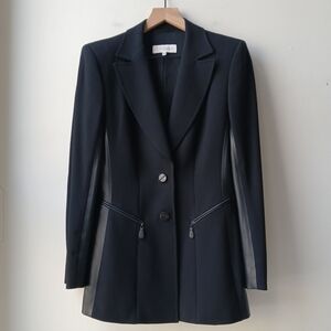 Escada Strong Shoulder Stretch Wool Jacket Women's 36/6